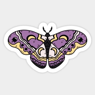 nonbinary moth Sticker